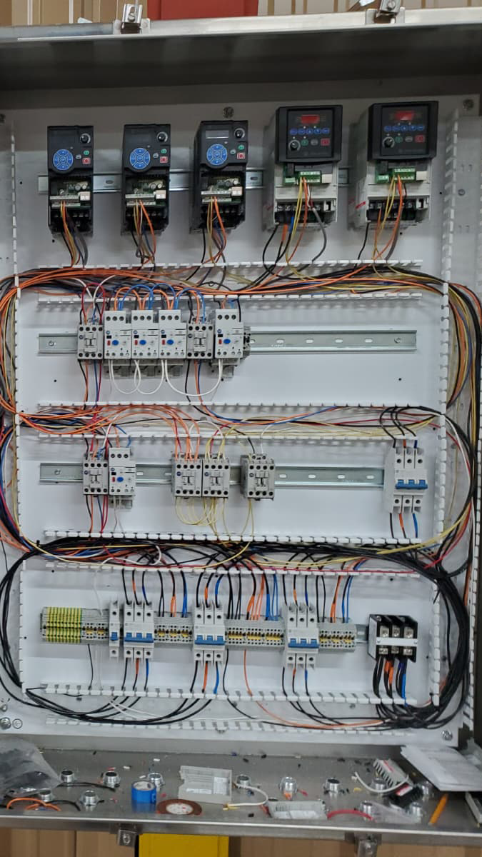 Custom electrical control panel wired and assembled